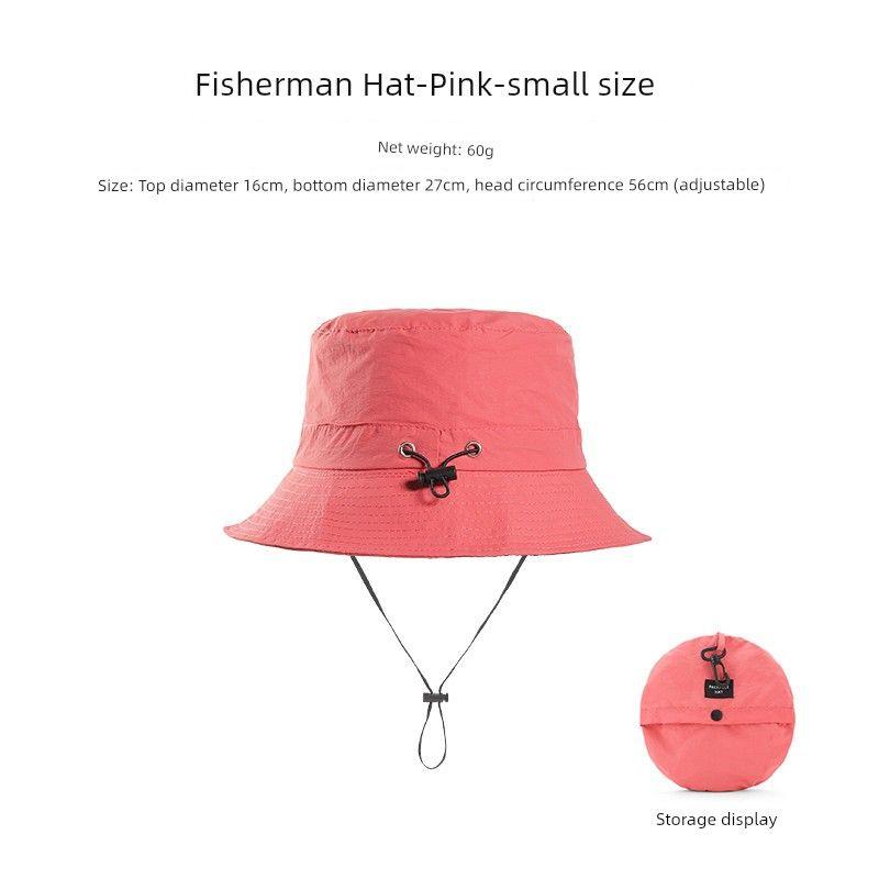 

Waterproof Bucket Hat Bag Can Receive Bucket Hat Hiking Quick-Drying Outdoor Summer Breathable Hats Men s Sunhat Children Brick Red