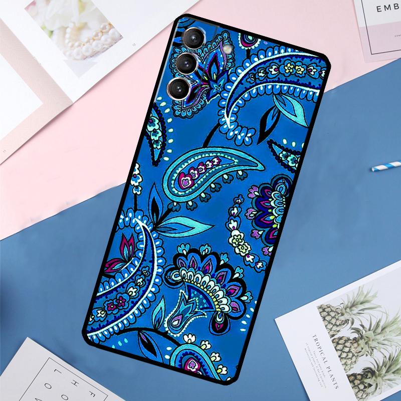 Paisley Pattern Case For Samsung Galaxy S24 Ultra S21 S22 S23 S25 Ultra S9 S10 Plus S20 FE S25 FE Back Cover