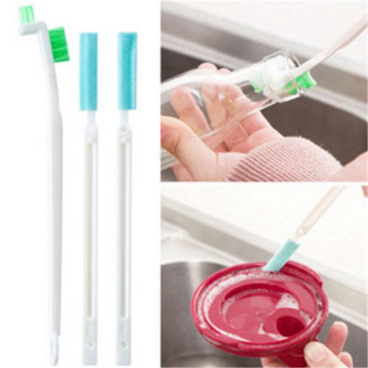 Japanese Kitchen Insulated Cup & Groove Cleaning Brush Set - 3 Pieces