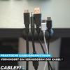 CABLEFIX Cable Guide Cable Clips Cable Holder Self-adhesive Black [set of 10]