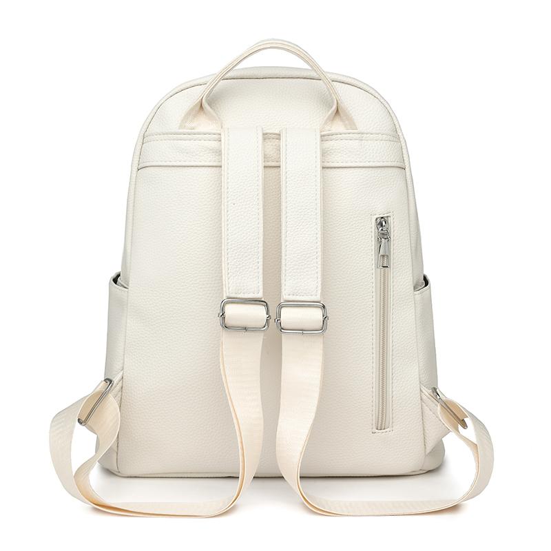 Plecak z frędzlami Plecak damski z miękkiej skóry Torba szkolna dla studenta