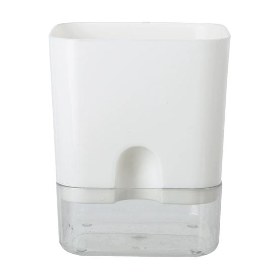 Yousheng Square Self Watering Pot with Drainage Hole Clear Reservoir Indoor Outdoor Plants Planting Pot Herbs Succulents Flower Planter with Wick