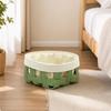 Leather Basket with Cloth Fabric Lining Shallow for Laundry, Closet