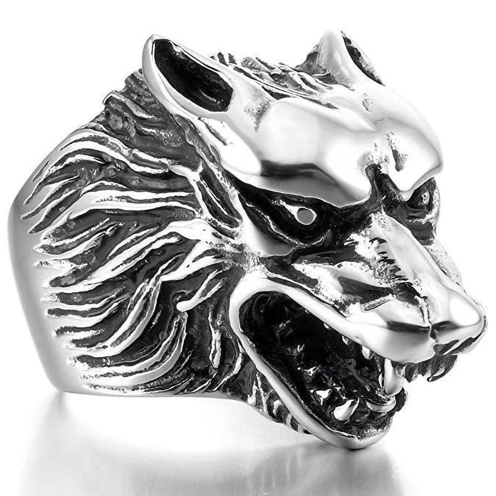 

Best-Selling Vintage Wolf Head Couple Rings – Classic Fashion Jewelry for Women