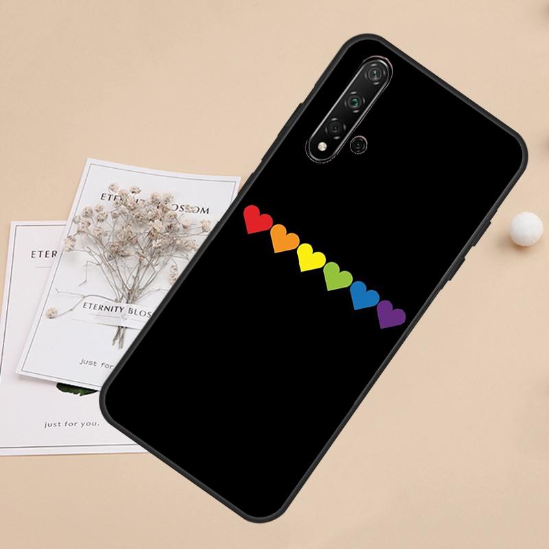 Heart Rainbow Gay Pride LGBT For Huawei Nova 12i 11i 8i 7i 3i 9 10 SE Y60 Y61 Y70 Y72 Y73 Y90 Y91 P20 P30 P40 Lite Case