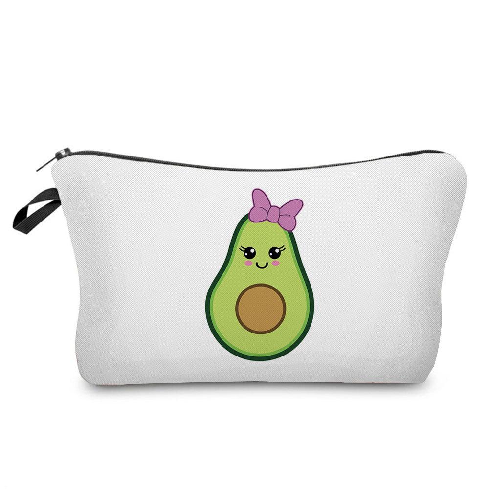 Women Avocado Print Cosmetic Bag Toiletries Organize Travel Storage Case 6700