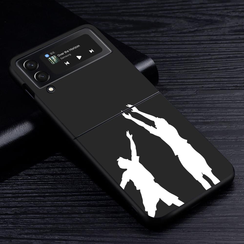 Cell Phone Case for Samsung Galaxy Z Flip3 Flip4 5G Black Coque Z Flip 4 3 Hard PC Cover Zflip3 Funda Basketball Dunk Star Slam