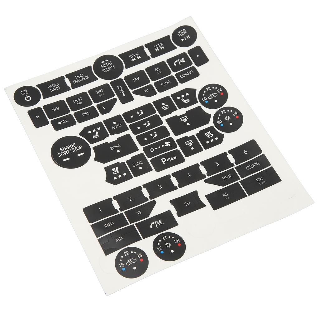 Auto Innenraum Tasten Reparatur Aufkleber Set Türverriegelungsknopf Aufkleber Ersatz für SAAB 3. Generation