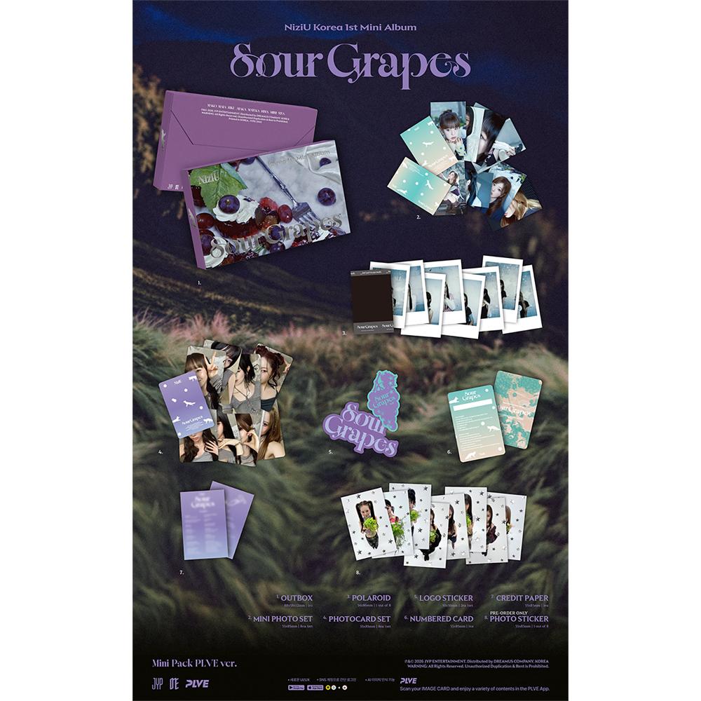 [Pre-order] NiziU - Sour Grapes (Mini Pack PLVE Ver.)