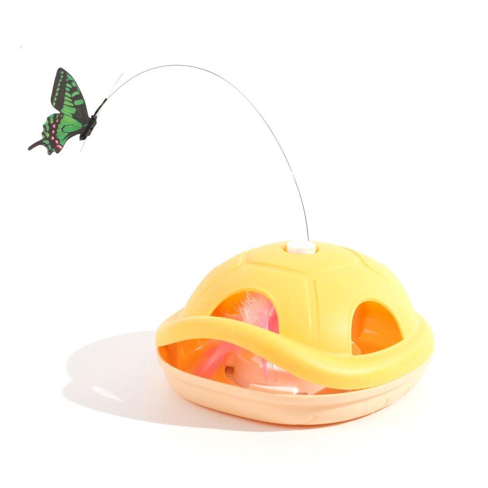 Non-slip Electric Cat Rotating Toy Self-Moving Butterfly Cat Teaser Toy  Kitten