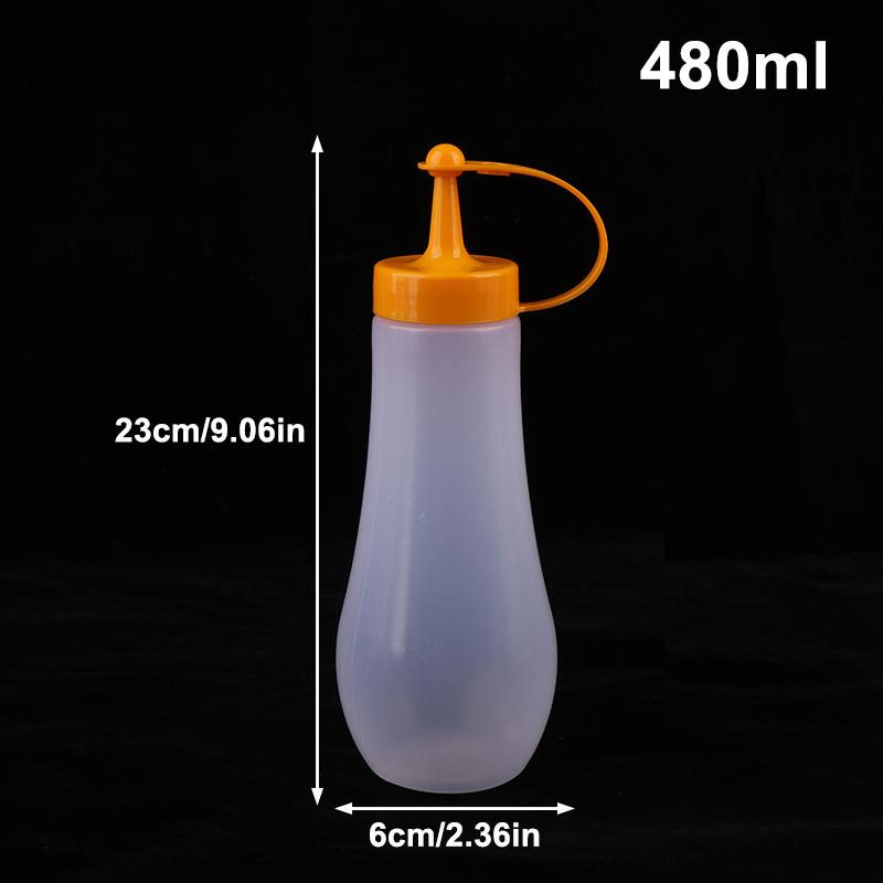250-1000Ml Condiment Squeeze Bottles Ketchup Mustard Salad Bbq Sauces Olive Oil Dispenser Kitchen Tools Squeeze Seasoning Bottle