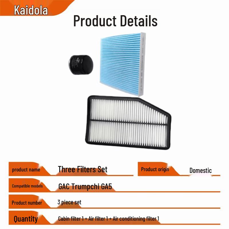 KDL 3-Piece Car Filter Set for GAC Trumpchi GA5