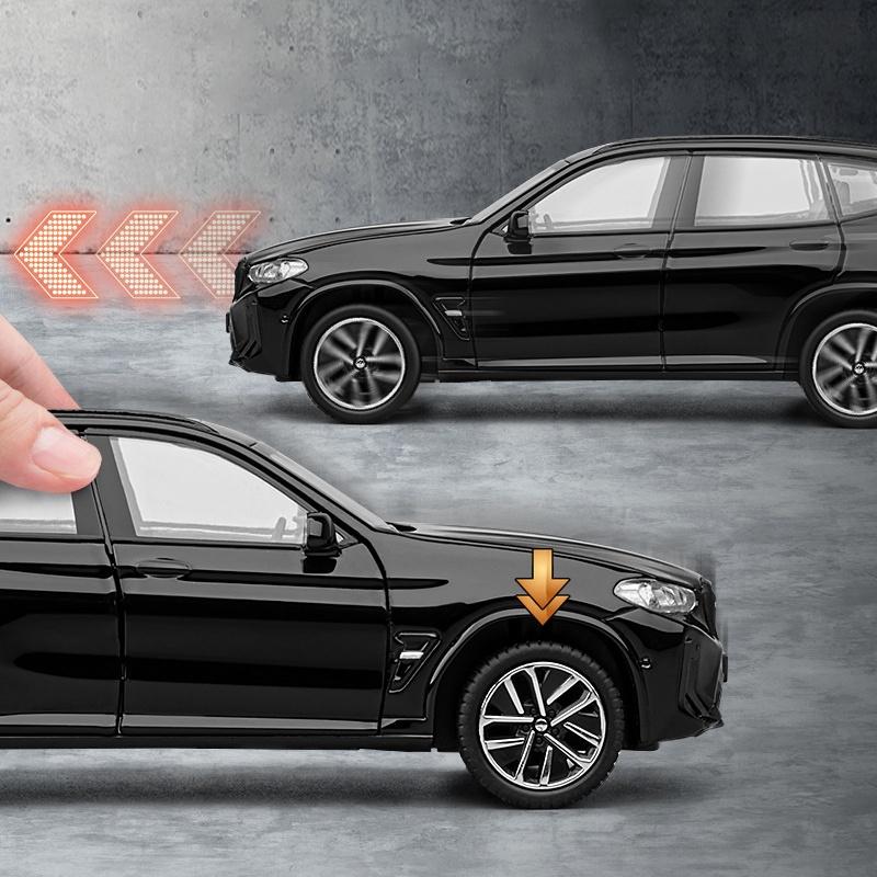 1:32 X3M Suv Lega Pressofusa Modello Auto Giocattolo Suono e Luci Pull Back Giocattolo per Bambini Collezionabili Regalo di Compleanno