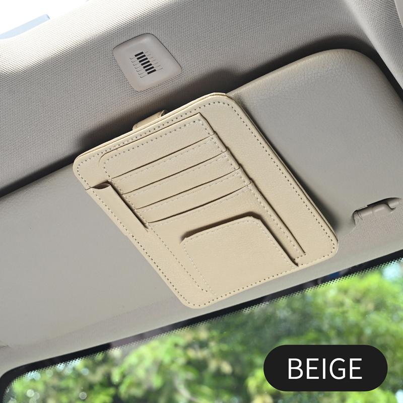 Car Sun Visor Point Organizer Storage Pocket Pouch Bag IC Card Glasses Storage Holder Clip Stowing Tidying Auto Car Accessories