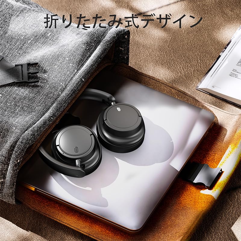 SuperEQ V16 Wireless Headphones 40mm 90 Hours Lightweight Foldable Supports Multipoint Connection Bluetooth5.3, Hi-Fi Driver, Playtime, Bass/Pop Mode,