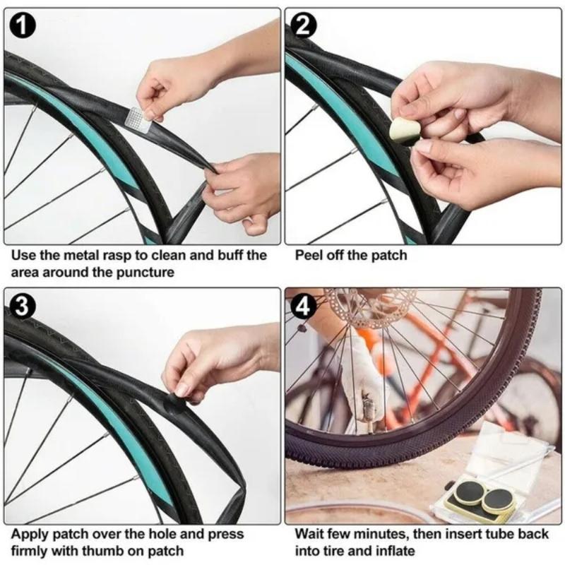 1/10Pcs Round Bicycle Tire Patches Mountain Bike Tire Patch Tools No-glue Adhesive Quick Drying Bicycle Repairing Accessories
