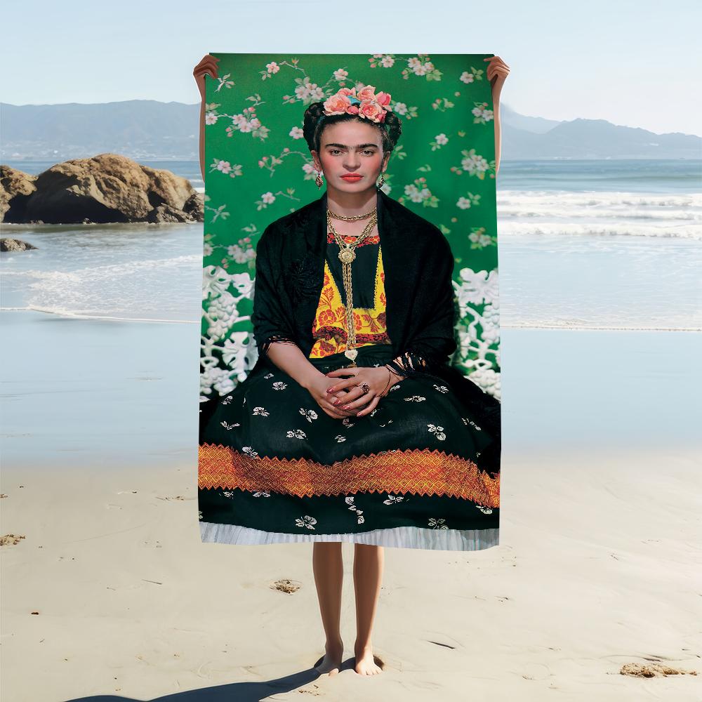 F-frida Art Towel Beach Quick Dry Soft Pool K-kahlo-o Towels Gift for Travel Gym Shower Camping Sports