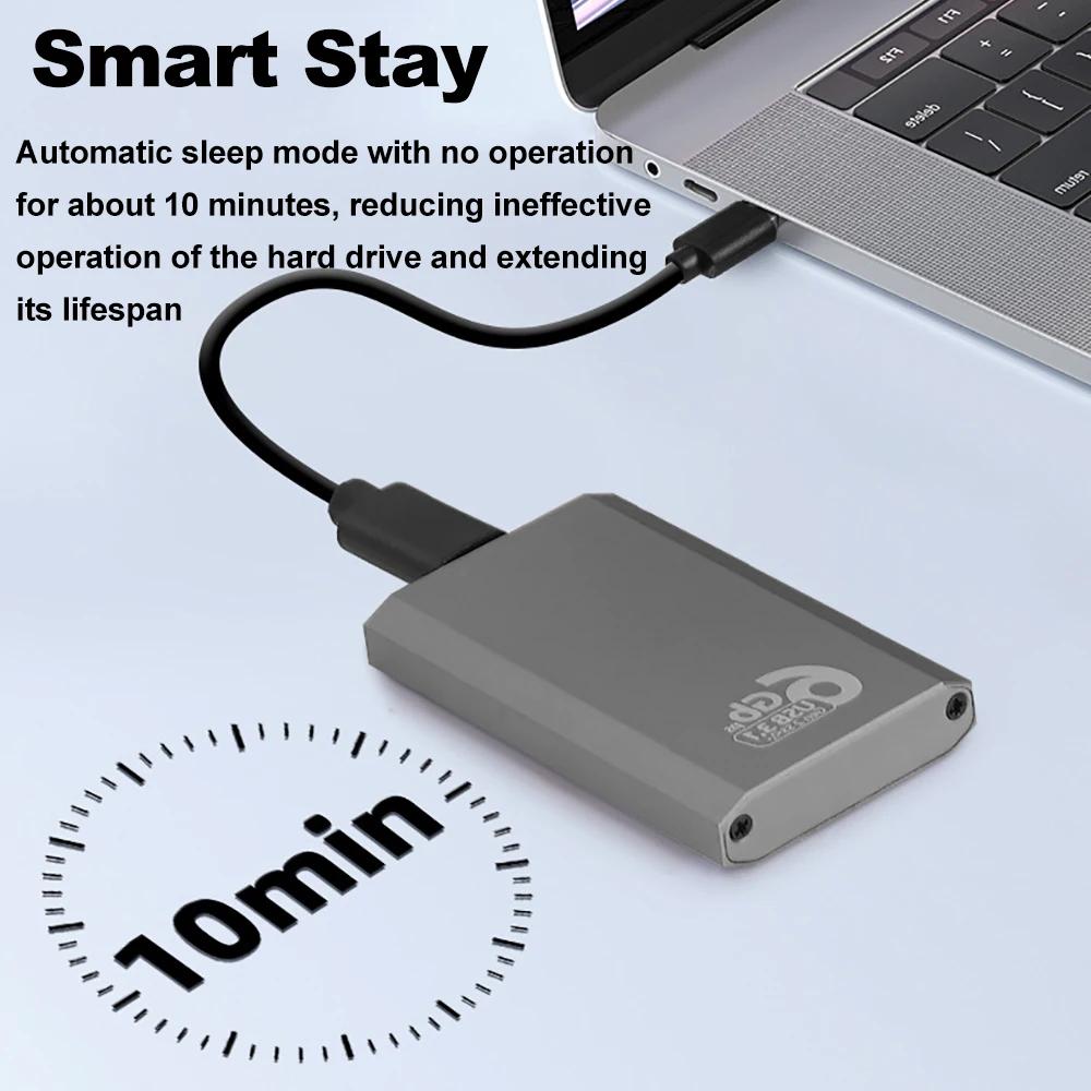 6Gbps mSATA SSD Enclosure mSATA To USB 3.1 Gen2 Adapter Case with Type C Port for mSATA Internal Solid State Drive Hard Drive