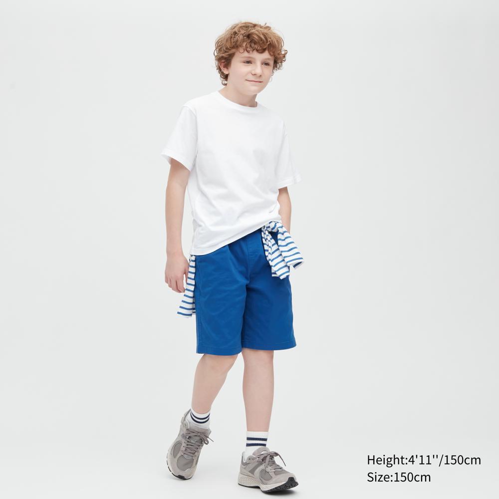 

UNIQLO KIDS Цветной хлопок с круглым вырезом (Короткий рукав)