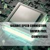 Lightweight Ethernet Converter USB C to RJ45 Adapter with Gigabit Speed and Double USB Port Wide Use PD60W Charging