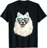 Autism Awareness Puzzle Heart Dog American Eskimo Graphic T-Shirt Casual Round Neck Men Trip Tee