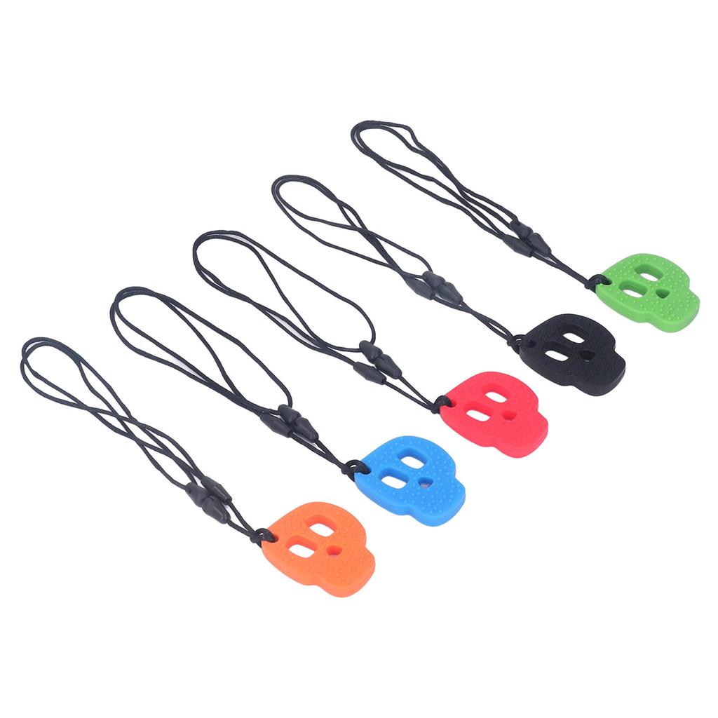 Anti Stress Collier à Mâcher Sensoriel 4 Pièces - Silicome Alimentaire Pour Autisme, TDAH, Dentition Silicone Sensoriel