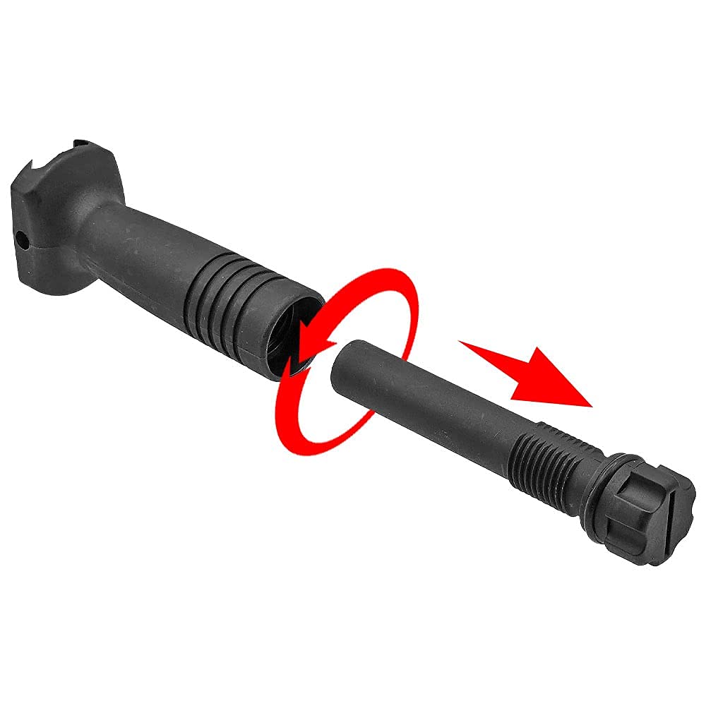 Ryohin Buhin 20mm Rail Compatible Foregrip Vertical Grip, Knight's Armament Type KAC Replica, Resin, Black