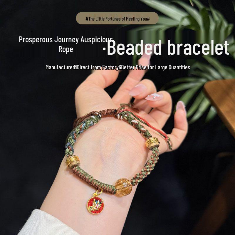 Tibetan Style Handmade Corn Knot Cotton Bracelet
