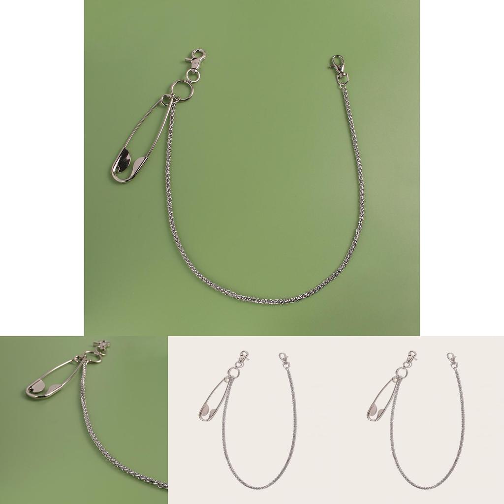 Pin Stainless Steel Pants Chain For Women With Lobster Clasp Punk Waist Accessory