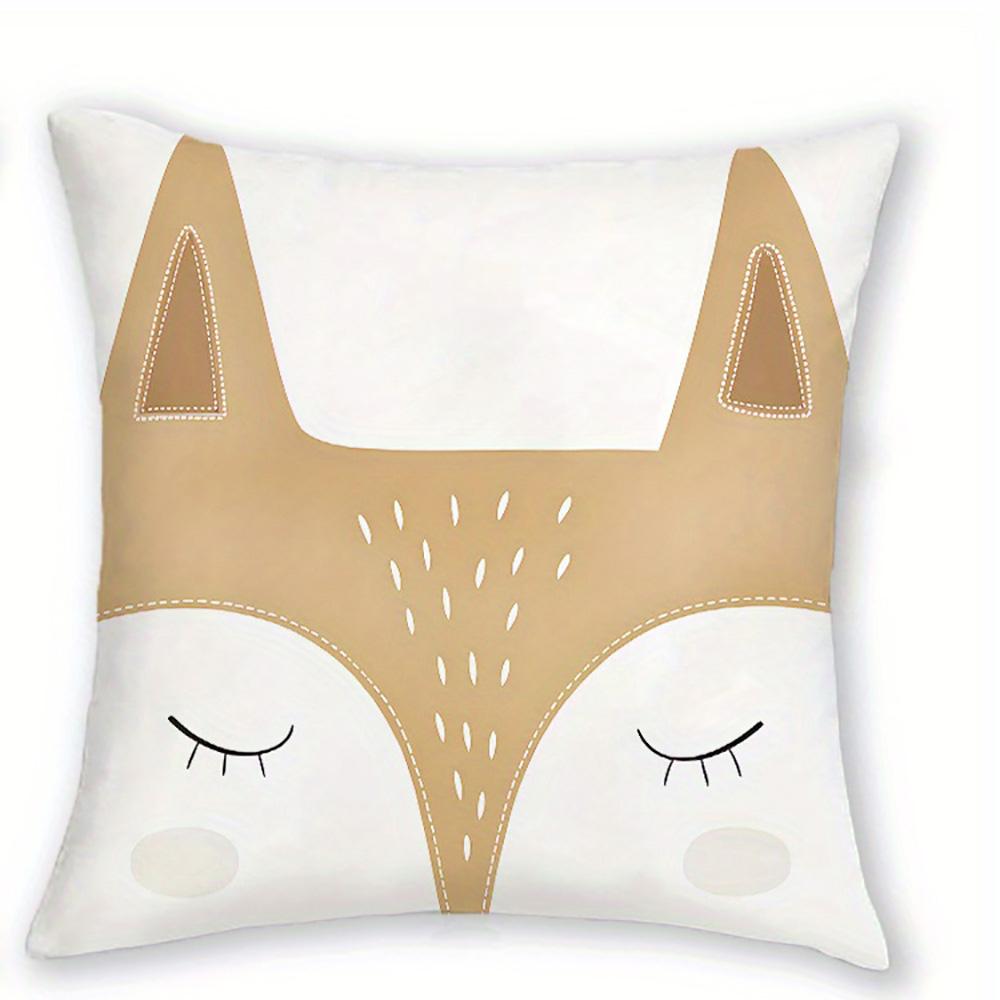 1/4pcs Cute Animal-Patterned Pillowcases with 2d Flat Printing Sofa cushion cover home bedroom room decoration