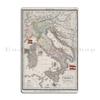 Hartă relief a Italiei redată digital Hartă relief vintage a Italiei Imprimare Cu D Illusion Metal imprimat Semn de perete din tablă Afiș