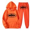 Unisex Hooded Sweatshirt Pants Set With Graphic Print Casual Sportswear