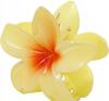 Fermacapelli Clip Fiore Giallo-Rosso Primavera Carnevale Hawaii Aloha 8cm