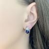 Silver Earrings with Natural Sapphire 4.32ct (2068761)