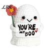 Miniature Ghost Room Decor Handmade Crochet Ornaments, Cute Desk Decor, Holiday Stuffers for Halloween Creative Knitted Figurine Christmas,