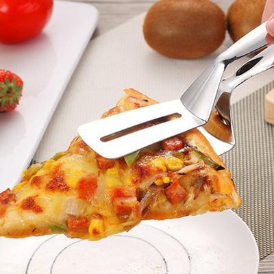 Çift Taraflı Spatula Klipsi Izgara Kelepçesi Maşa Izgara Pişirme Paslanmaz Çelik Gıda Çevirme