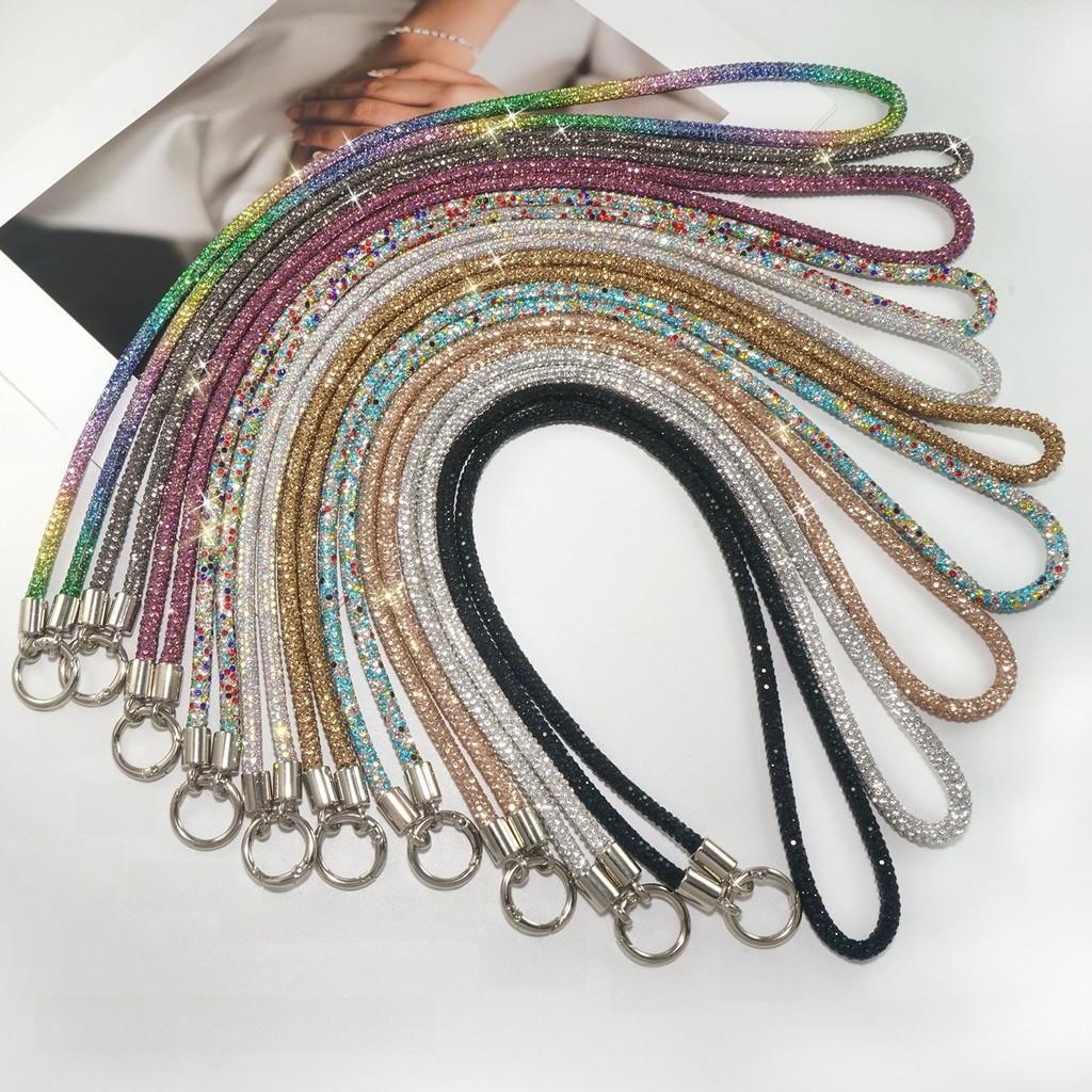 Laccetto per Telefono in PVC con Diamanti e Porta Carte per Uomini Donne Accessorio da Viaggio all'Aperto