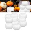 10 White Foam Artificial Pumpkins, Halloween Decorations And Outdoor Activities.