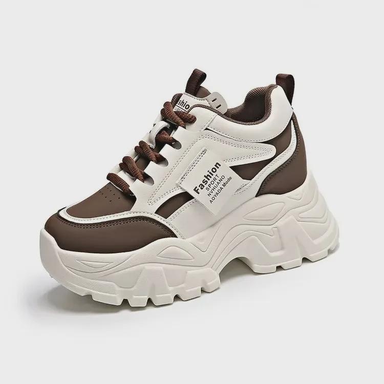 

Женские повседневные кроссовки на танкетке с толстой подошвой 2024 года в стиле Dad. 37 коричневый