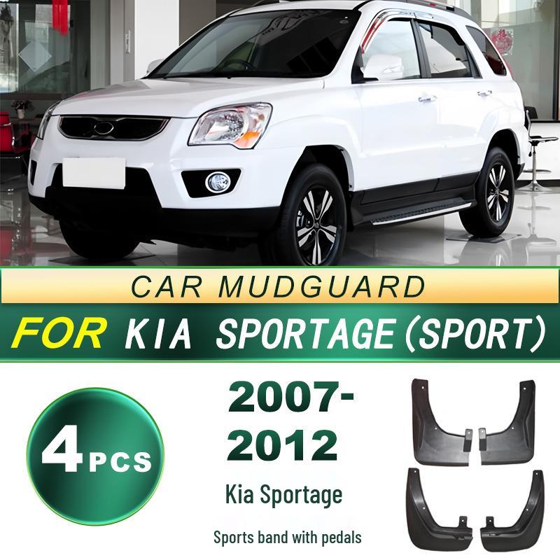 Fits 07-12 Kia Sportage: Pedal Car Tire Mudguard Soft Rubber Mud Flap Accessory