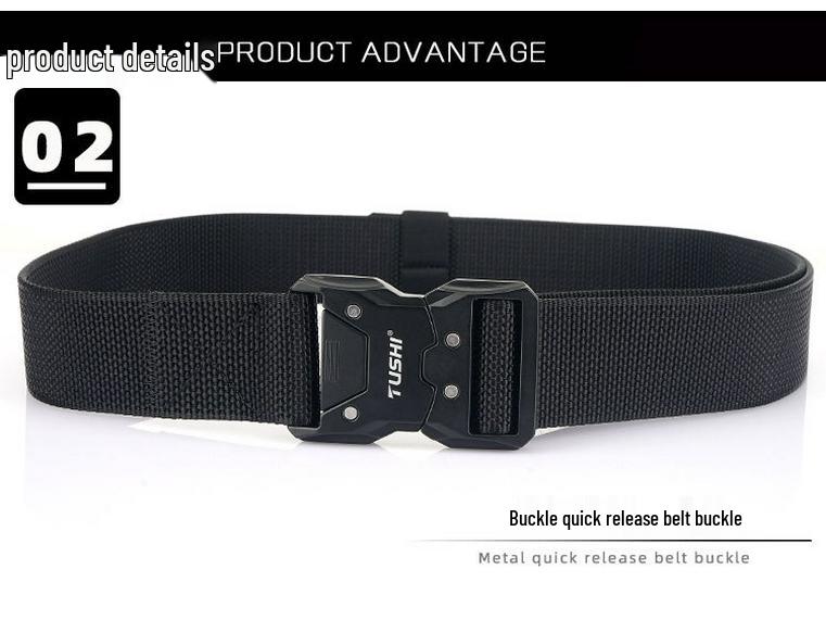 Men's Nylon Tactical Quick Release Belt - Casual & Outdoor Leather Workwear