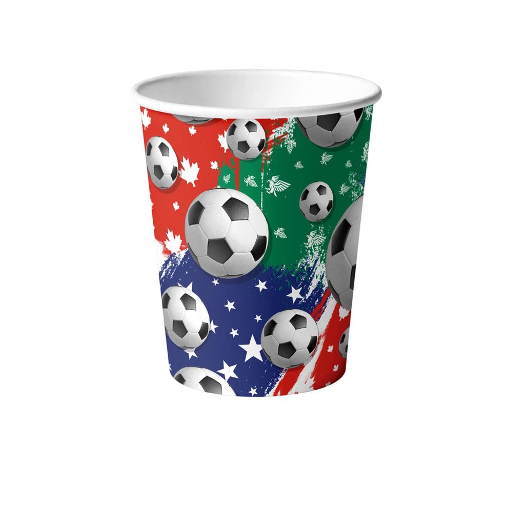 Themed Party Tableware, Football Flag Paper Tray, Paper Cup, Tissue Tablecloth, Decoration