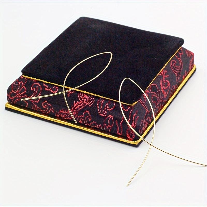 1 Pair Simple Classic Iron Drop Earring Chic Threader Fish Line Cross Design, Fashionable Dangle Earrings