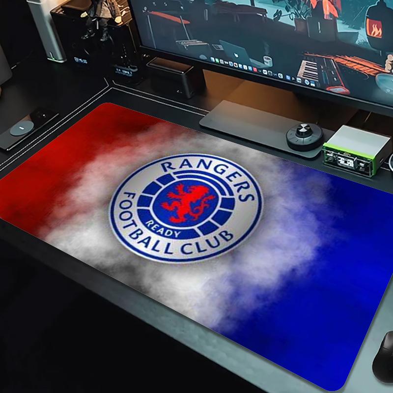 Rangers Fc Logo Color Mouse Pad Large Gaming Table Cushion Non-slip Laptop Tablet Big Mousepad XXL Mat Mini PC Playmat With Lock Edge