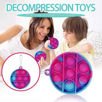 Children Adult Push Bubble  Sensory Toy Key Ring Educational Toy
