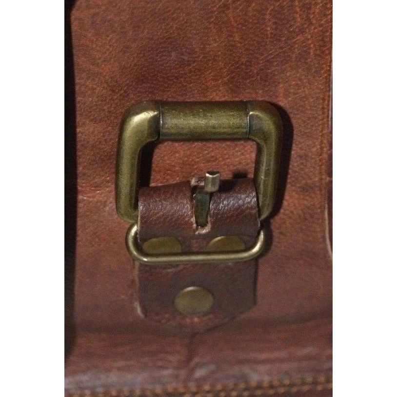 New Men's Vintage Leather Satchel Shoulder Laptop Messenger Briefcase Office Bag