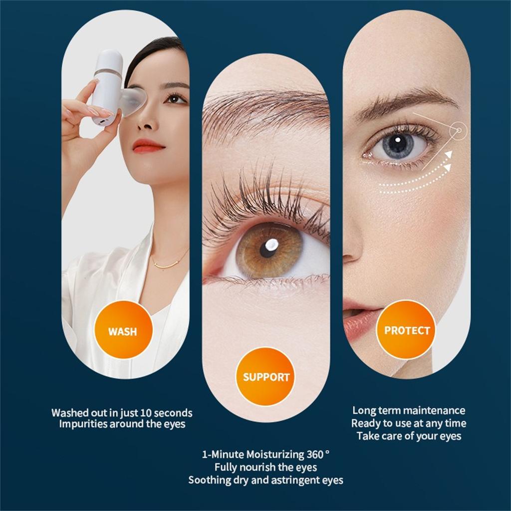 Tragbares 3-in-1 Augenmassagegerät mit Nano-Vernebler Sanfter Nebel Augenpflegegerät für den Heimgebrauch, Wiederaufladbar & Sicher Linderung von Augenermüdung