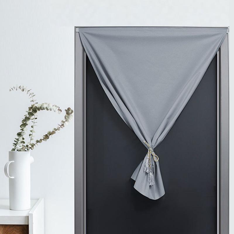 100% Blackout Curtain Self Adhesive Punch Free Bedroom Sunshade Insulation Privacy Window Curtain Door Balcony Sun Protection