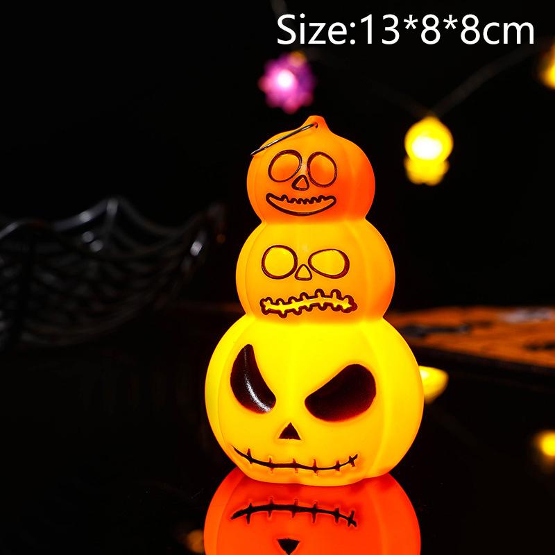 Creative Halloween Pumpkin LED Night Light Haunted House Horror Props Halloween Party Home Indoor Decoration Supplies Gifts