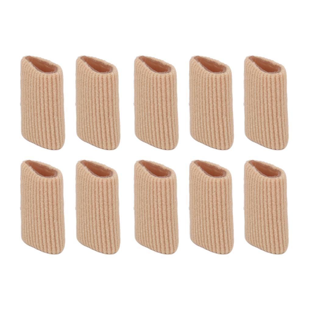 10pcs Toe Cushion Tube Soft Silicone Finger Toe Sleeves Corn Pad Protector for Blisters Calluses M 1.2 X 0.8in